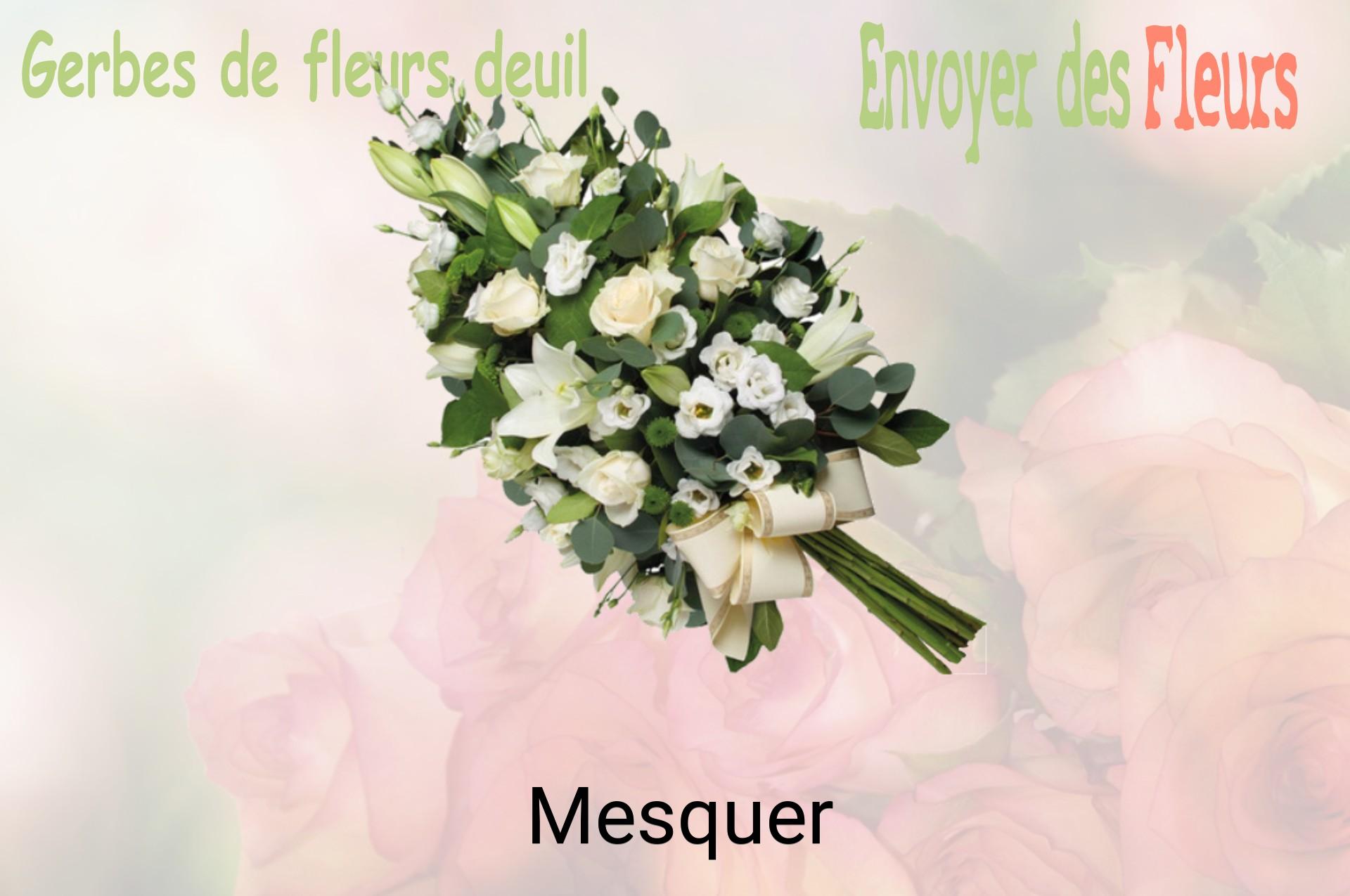 Gerbe de fleurs de deuil livrée à Mesquer